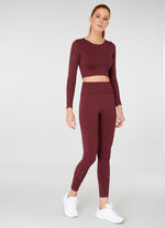 The Best Women's Gym Wear - jerf Naples Burgundy Econyl Leggings - Jerf Sport UK