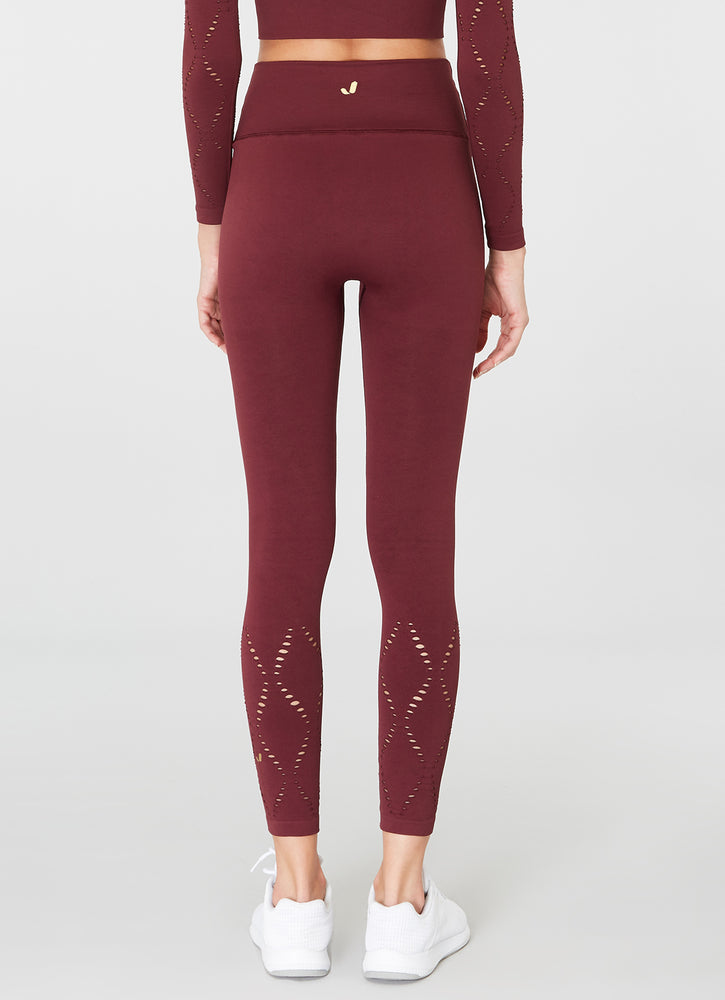 The Best Women's Gym Wear - jerf Naples Burgundy Econyl Long Sleeve Crop Top - Jerf Sport UK