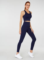 The Best Women's Gym Wear - jerf Sanibel Navy Econyl Leggings - Jerf Sport UK