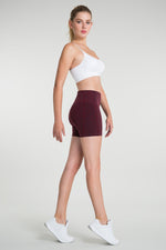 The Best Women's Gym Wear - Jerf Aruba Burgundy Shorts - Jerf Sport UK