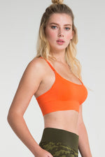 The Best Women's Gym Wear - Jerf Bluff Neon Orange Sports Bra - Jerf Sport UK