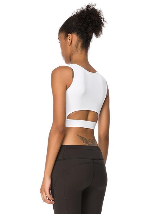 The Best Women's Gym Wear - Jerf Utiva White Crop Top - Jerf Sport UK