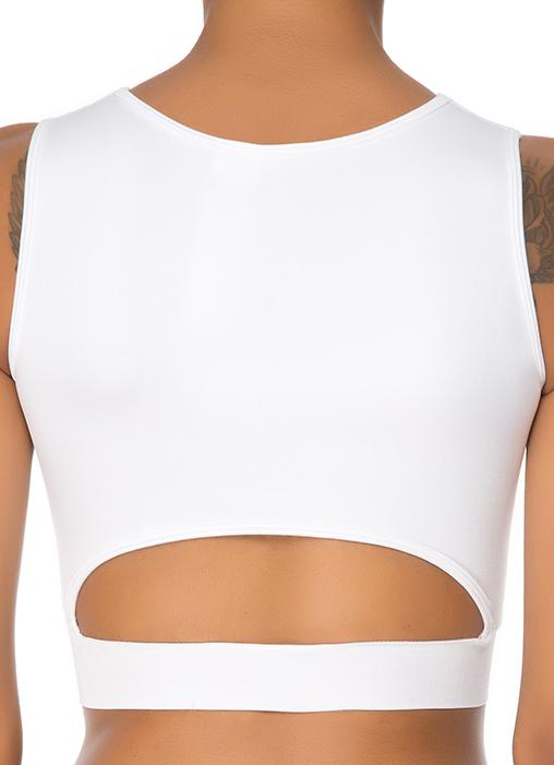 The Best Women's Gym Wear - Jerf Utiva White Crop Top - Jerf Sport UK