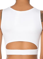 The Best Women's Gym Wear - Jerf Utiva White Crop Top - Jerf Sport UK